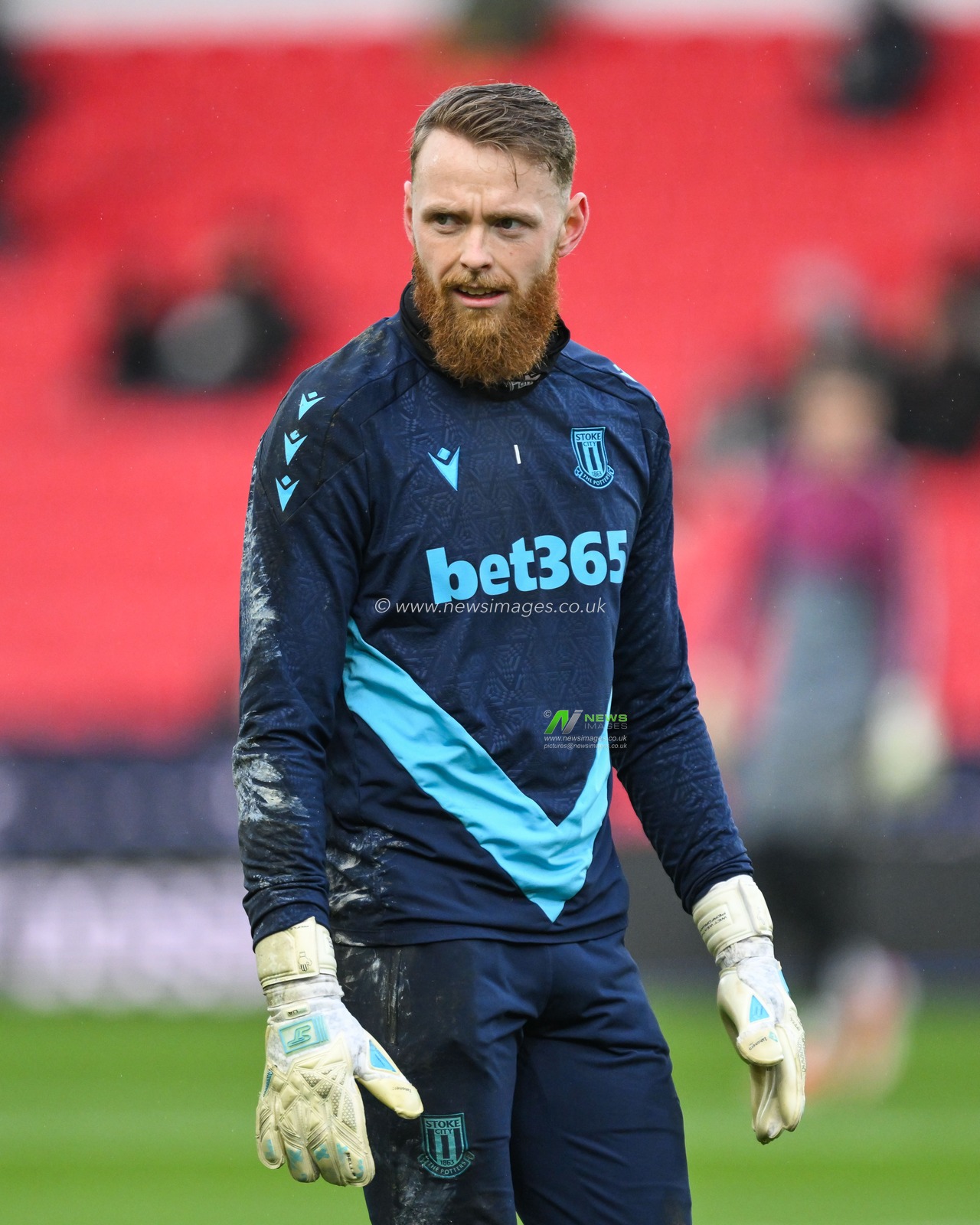Viktor Johansson of Stoke City during the pre-game warmup ahead of the Sky Bet Championship match Stoke City vs Cardiff City at Bet365 Stadium, Stoke-on-Trent, United Kingdom, 14th December 2024

(Photo by Craig Thomas/News Images)