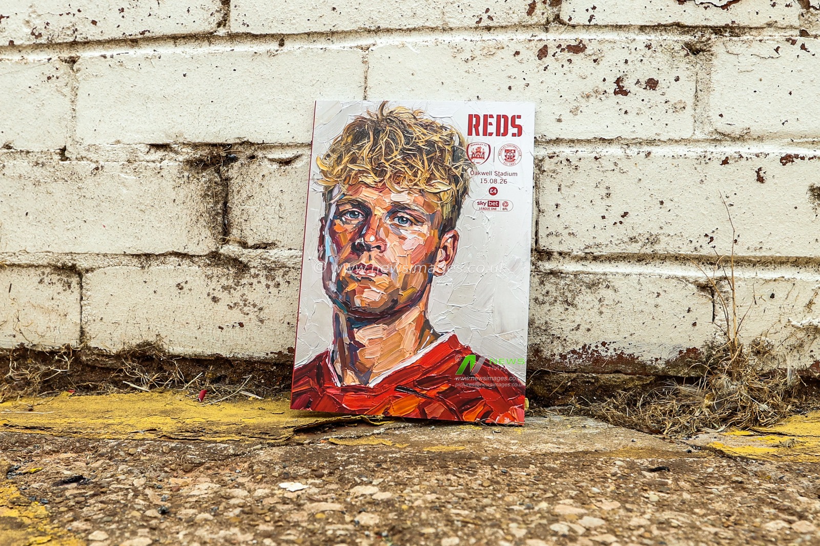 Cameron McGeehan of Barnsley on the front cover of the match day programme during the Sky Bet League One match Barnsley vs Bromley at Oakwell, Barnsley, United Kingdom on 15 August 2026

(Photo by Alfie Cosgrove/News Images)