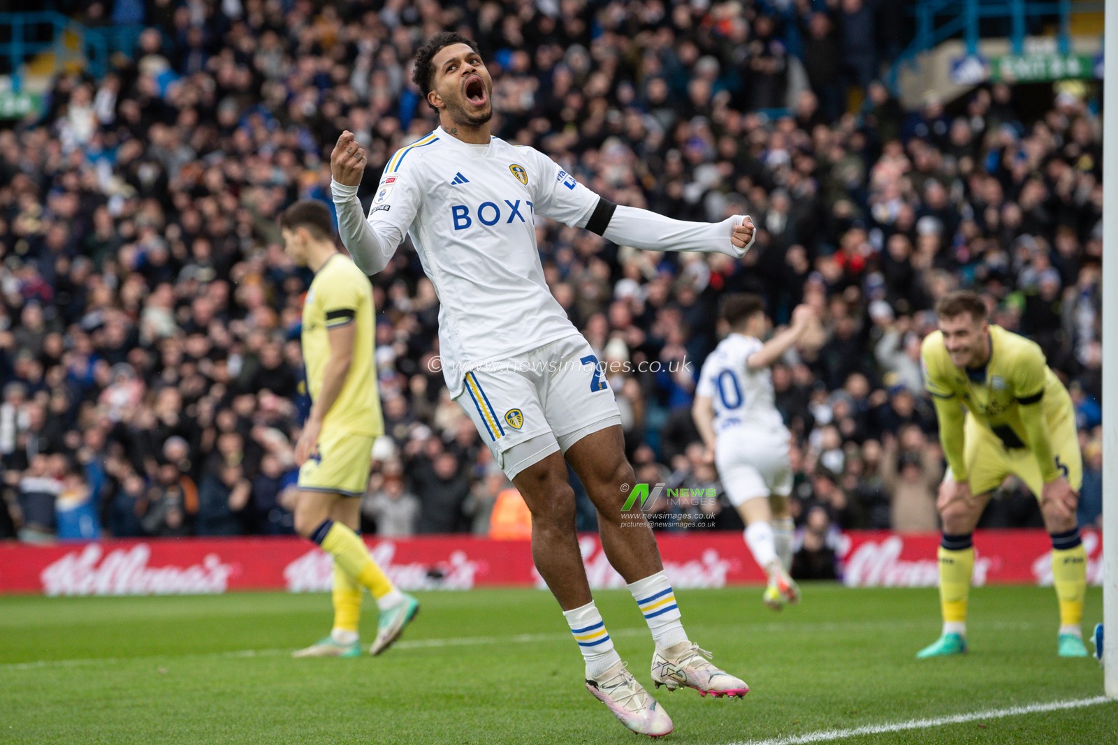 Georgina Rutter of Leeds United celebrates the opening goal for Leeds in the first half of the Sky Bet Championship match Leeds United vs Preston North End at Elland Road, Leeds, United Kingdom, 21st January 2024

(Photo by James Heaton/News Images)