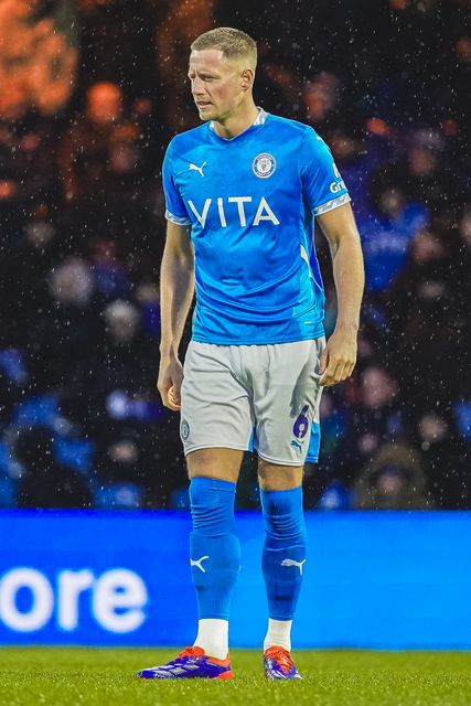 Stockport County Defender Fraser Horsfall during the Sky Bet League 1 match Stockport County vs Exeter City at Edgeley Park Stadium, Stockport, United Kingdom, 7th December 2024

(Photo by James Giblin/News Images)