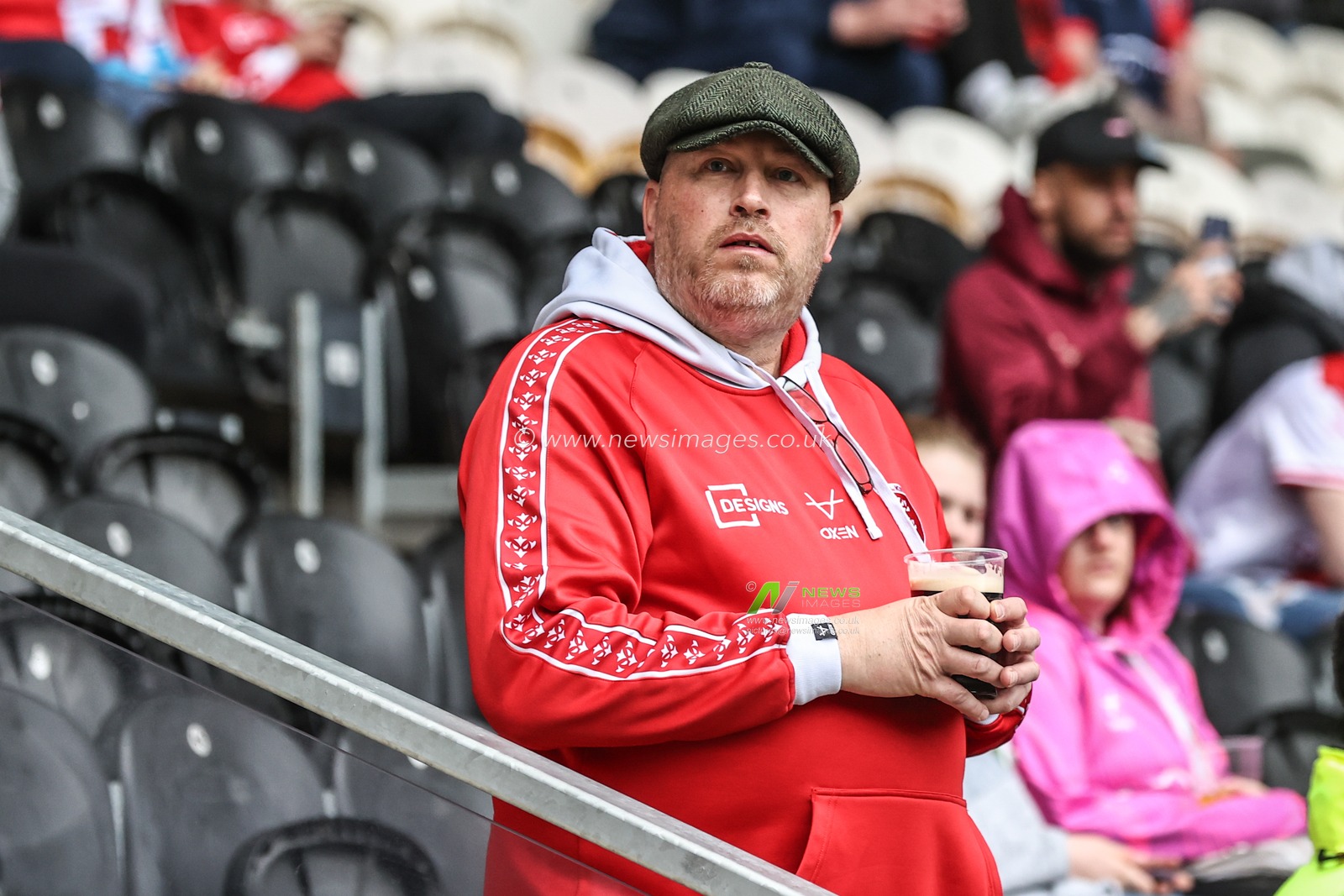 Hull KR fans during the Betfred Super League Round 8 match Hull FC vs Hull KR at MKM Stadium, Hull, United Kingdom, 18th April 2025

(Photo by Alfie Cosgrove/News Images)