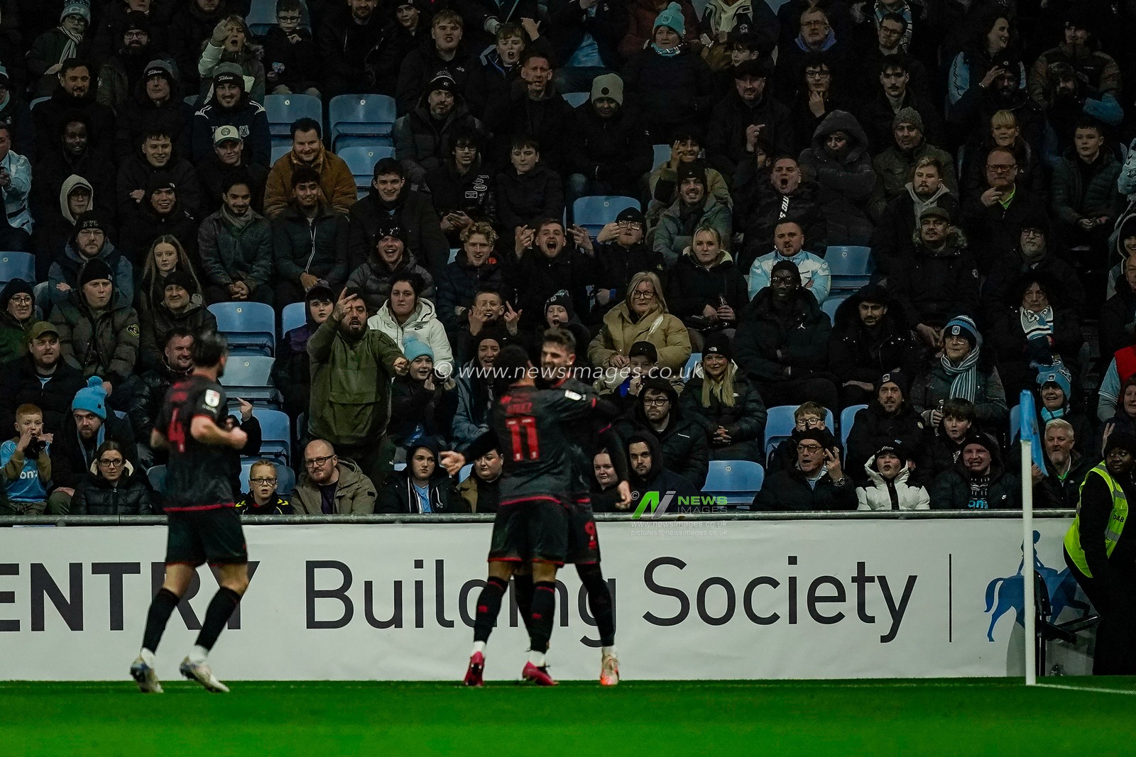 Mihailo Ivanović of Millwall celebrates his goal to make it  1-1 during the Sky Bet Championship match Coventry City vs Millwall at Coventry Building Society Arena, Coventry, United Kingdom, 20th January 2026

(Photo by Maynard Manyowa/News Images)
