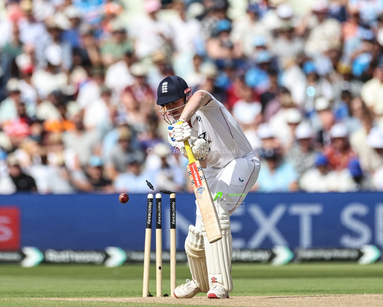Harry Brook of England is bowled out by Akash Deep of India during the 2nd Rothesay Test Match day 3 England v India at Edgbaston, Birmingham, United Kingdom, 4th July 2025

(Photo by Mark Cosgrove/News Images)