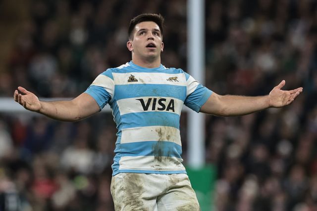 Justo Piccardo of Argentina reacts after TMO rules out a try during the Quilter Nations Series 2025 match England vs Argentina at Allianz Stadium, Twickenham, United Kingdom, 23rd November 2025

(Photo by Mark Cosgrove/News Images)

*** GER AUT SUI OUT ***