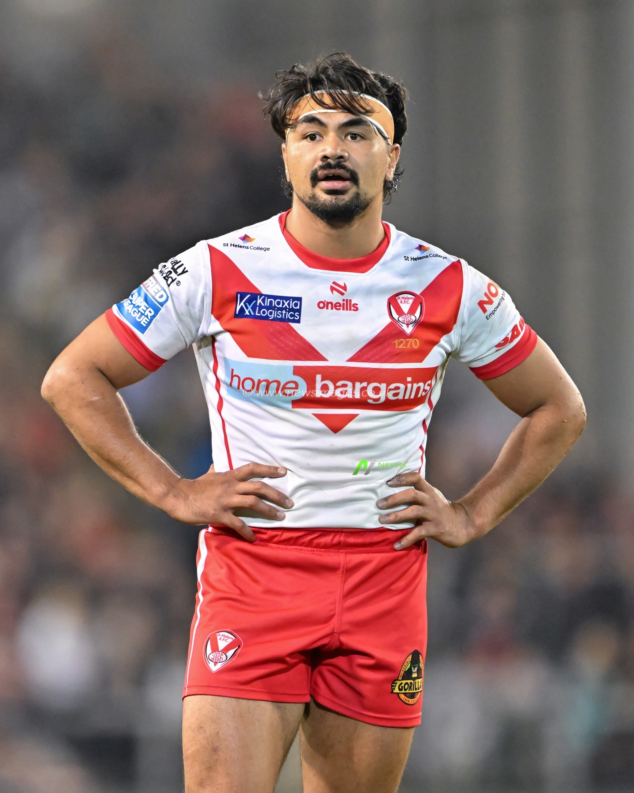 James Bell of St. Helens during the Betfred Super League Round 27 match Leigh Leopards vs St Helens at Leigh Sports Village, Leigh, United Kingdom, 20th September 2024

(Photo by Cody Froggatt/News Images)