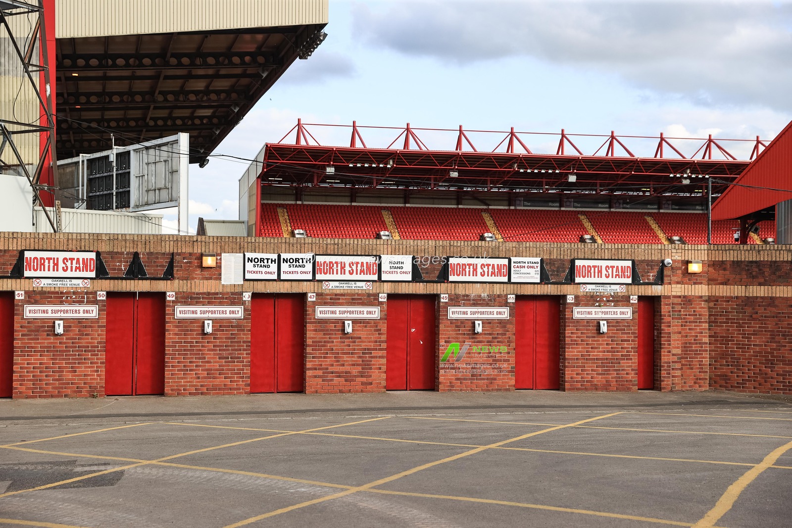 The away end entrance at Oakwell