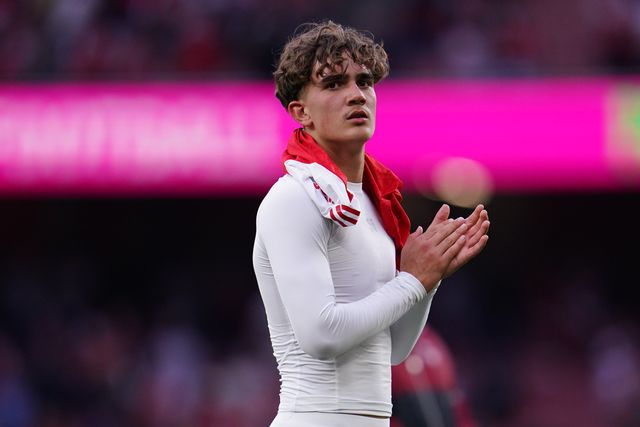 Max Dowman of Arsenal at full time during the Premier League match Arsenal vs Fulham at Emirates, London, United Kingdom on 02 May 2026

(Photo by Harvey Murphy/News Images)