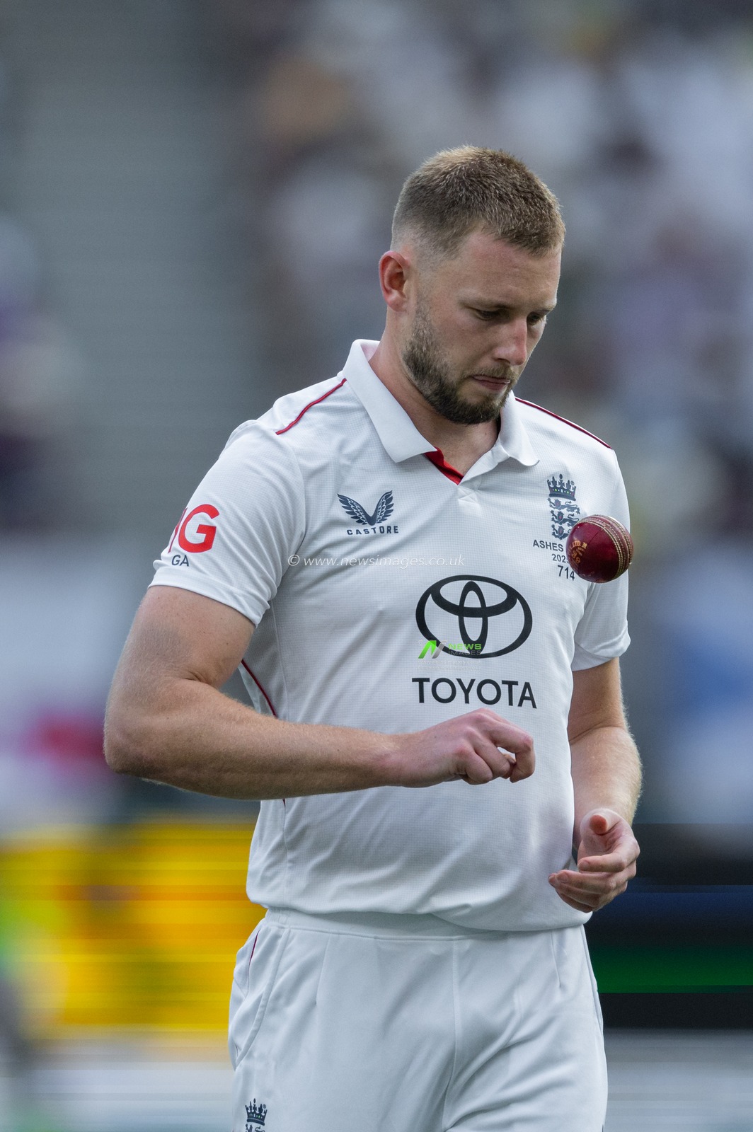 Gus Atkinson of England in his run-up during the NRMA Insurance Ashes First Test Day 2 Australia vs England at Optus Stadium, Perth, Australia, 22nd November 2025

(Photo by Santanu Banik/News Images)

*** GER AUT SUI OUT ***