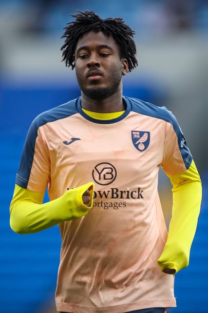 Andre Brooks of Norwich City warms-up ahead of the Carabao Cup round 2 match Cardiff City vs Norwich City at Cardiff City Stadium, Cardiff, United Kingdom on 25 August 2026

(Photo by Andrew Lewis/News Images)