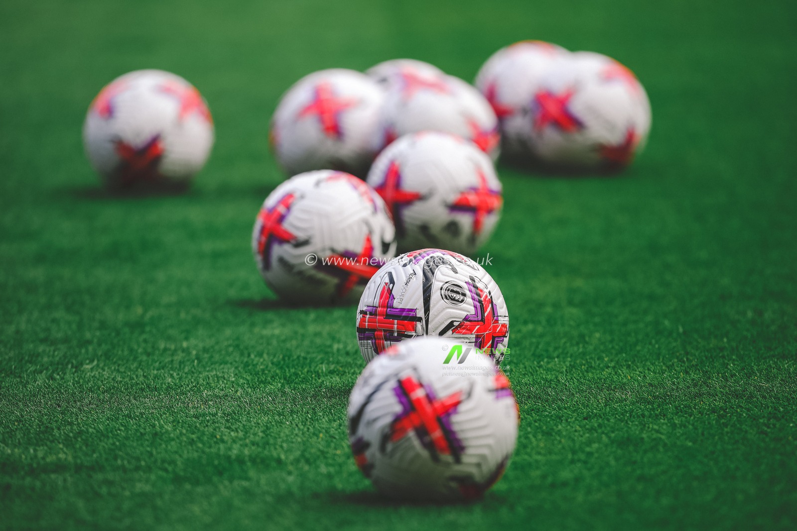 Nike Premier League Flight Footballs are prepared for the warm up ahead of the Premier League match Wolverhampton Wanderers vs Leeds United at Molineux, Wolverhampton, United Kingdom, 18th March 2023

(Photo by James Heaton/News Images)