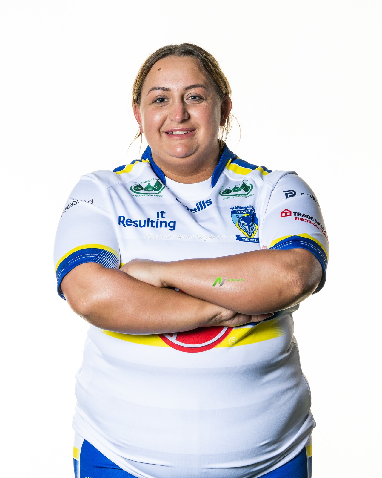 Warrington Wolves women's headshot at Training facility, University of Chesterâ€™s Warrington campus, 31st March 2023

(Photo by Craig Thomas/News Images)