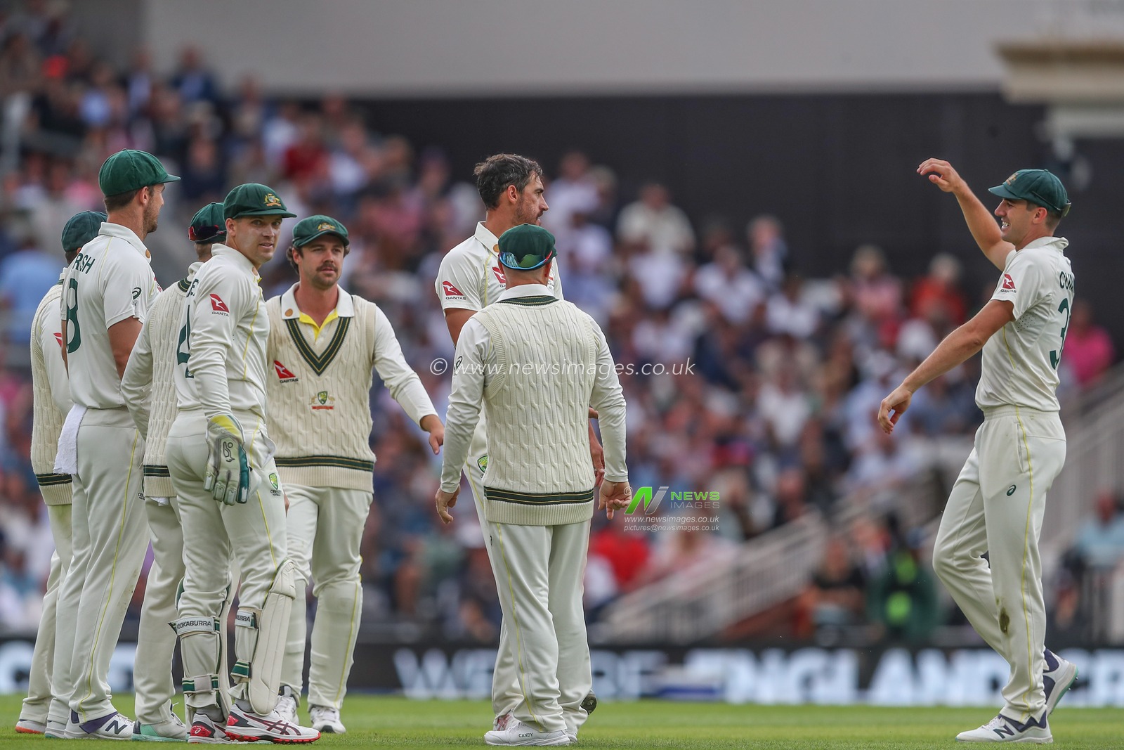 Mitchell Starc of Australia celebrates the dismissal of Ben Stokes of England during the LV= Insurance Ashes Fifth Test Series Day One England v Australia at The Kia Oval, London, United Kingdom, 27th July 2023

(Photo by Gareth Evans/News Images)