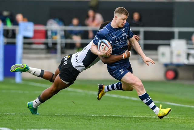 Noah Heward of Bristol Bears tackled while making a break during the Gallagher PREM match Bristol Bears vs Saracens at Ashton Gate, Bristol, United Kingdom on 09 May 2026

(Photo by Alex Williamson/News Images)