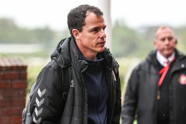 Regis Le Bris manager of Sunderland arrives during the Premier League match Sunderland vs Manchester United at Stadium Of Light, Sunderland, United Kingdom on 09 May 2026

(Photo by Alfie Cosgrove/News Images)