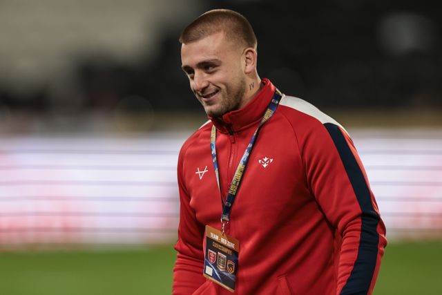 Mikey Lewis of Hull KR arrives during the World Club Challenge 2026 match Hull KR vs Brisbane Broncos at MKM Stadium, Hull, United Kingdom on 19 February 2026

(Photo by Mark Cosgrove/News Images)