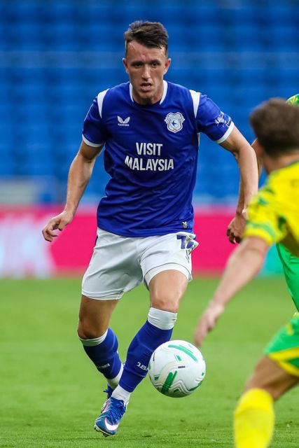 David Turnbull of Cardiff City during the Carabao Cup round 2 match Cardiff City vs Norwich City at Cardiff City Stadium, Cardiff, United Kingdom on 25 August 2026

(Photo by Andrew Lewis/News Images)