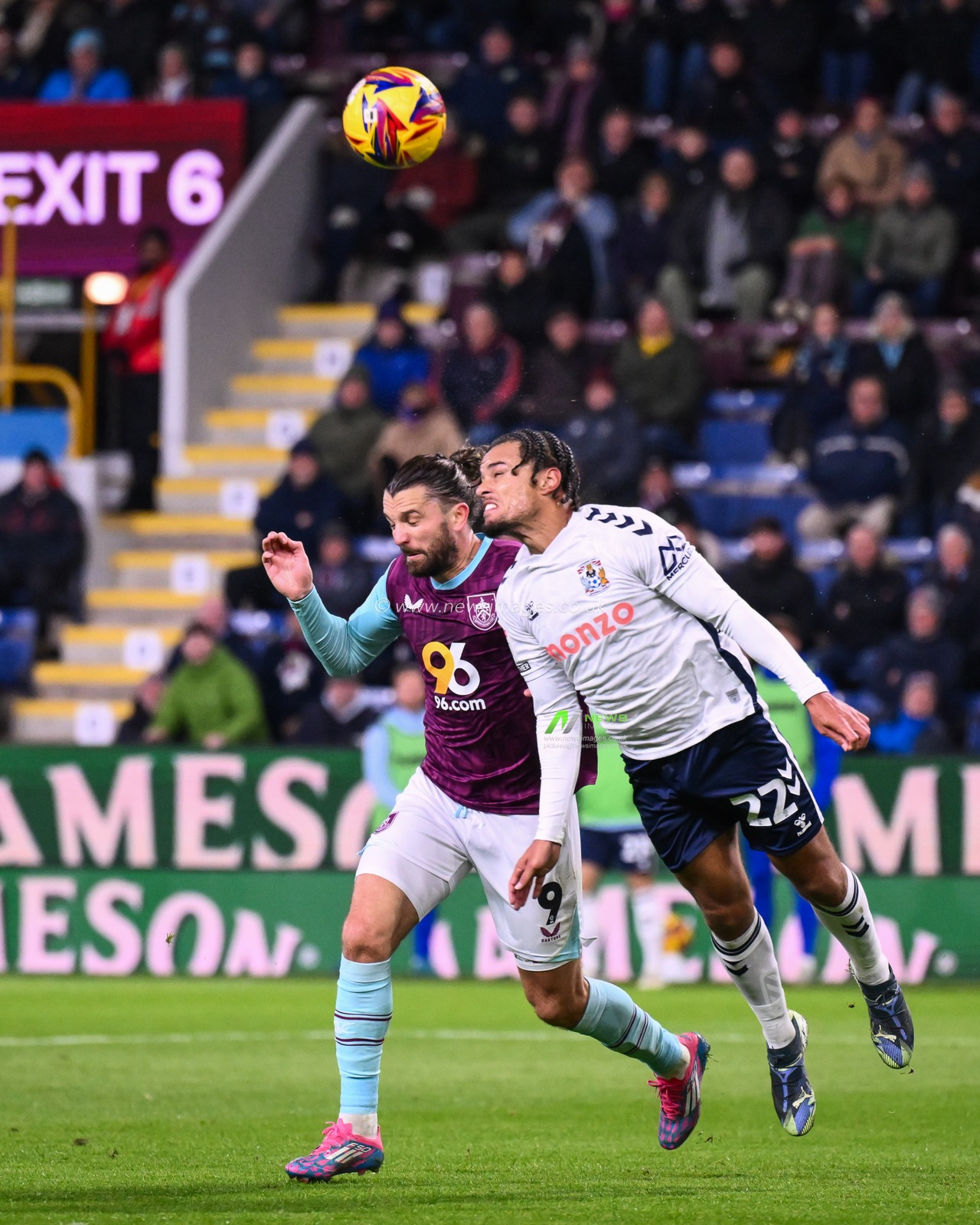 Joel Latibeaudiere of Coventry City heads clear during the Sky Bet Championship match Burnley vs Coventry City at Turf Moor, Burnley, United Kingdom, 26th November 2024

(Photo by Craig Thomas/News Images)