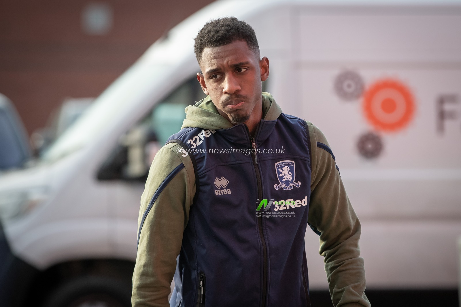Isaiah Jones #2 of Middlesbrough arrives at The Riverside Stadium ahead of the Sky Bet Championship match Middlesbrough vs Luton Town at Riverside Stadium, Middlesbrough, United Kingdom, 10th December 2022

(Photo by James Heaton/News Images)