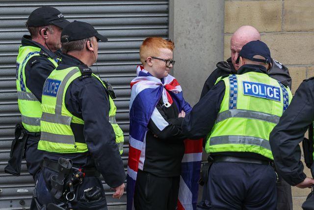 Anti-racism protest Barnsley Town Centre
