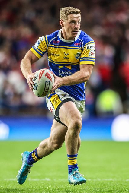 Lachlan Miller of Leeds Rhinos during the Betfred Super League round 23 match Leeds Rhinos vs Hull KR at Headingley Stadium, Leeds, United Kingdom, 21st August 2025

(Photo by Alfie Cosgrove/News Images)