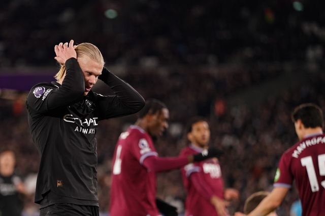 Erling Haaland of Manchester City during the Premier League match West Ham United vs Manchester City at London Stadium, London, United Kingdom on 14 March 2026

(Photo by Harvey Murphy/News Images)