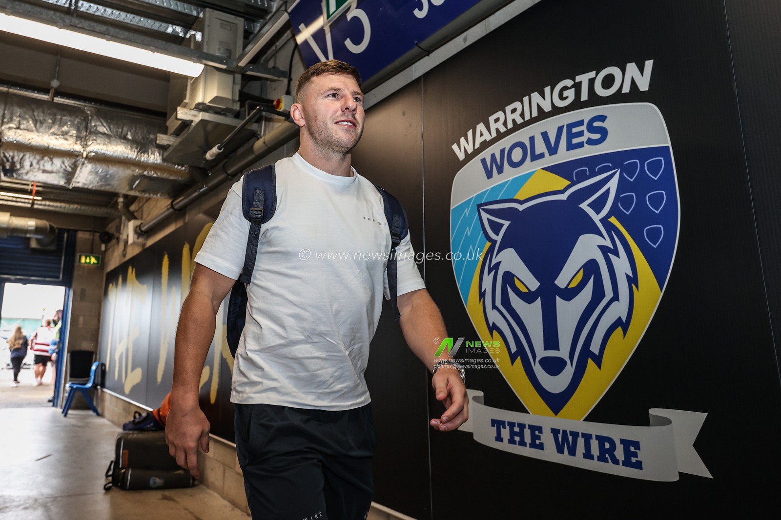 George Williams of Warrington Wolves arrives during the Betfred Super League round 21 match Warrington Wolves vs Wigan Warriors at Halliwell Jones Stadium, Warrington, United Kingdom, 8th August 2025

(Photo by Alfie Cosgrove/News Images)