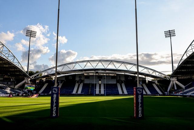 A general view of The Accu Stadium during the Betfred Super League Round 25 match Huddersfield Giants vs Leeds Rhinos at Accu Stadium, Huddersfield, United Kingdom, 4th September 2025

(Photo by Mark Cosgrove/News Images)