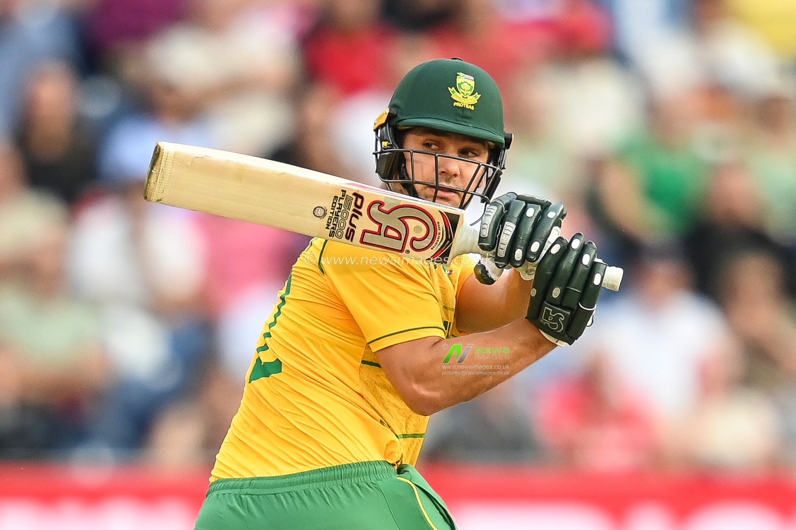 Rilee Rossouw of South Africa in action during the game
