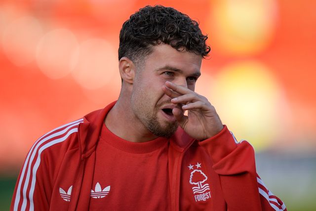 Neco Williams of Nottingham Forest inspects the pitch prior to kick off during the Carabao Cup round 2 match Nottingham Forest vs Leeds Rhinos at City Ground, Nottingham, United Kingdom on 25 August 2026

(Photo by Maynard Manyowa/News Images)