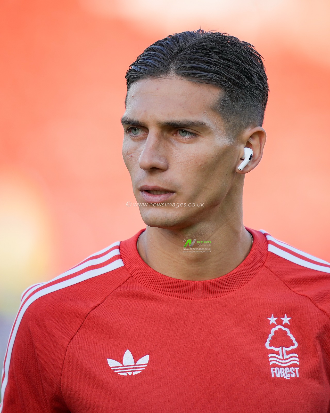 Nicolás Domínguez of Nottingham Forest inspects the pitch prior to kick off during the Carabao Cup round 2 match Nottingham Forest vs Leeds Rhinos at City Ground, Nottingham, United Kingdom on 25 August 2026

(Photo by Maynard Manyowa/News Images)