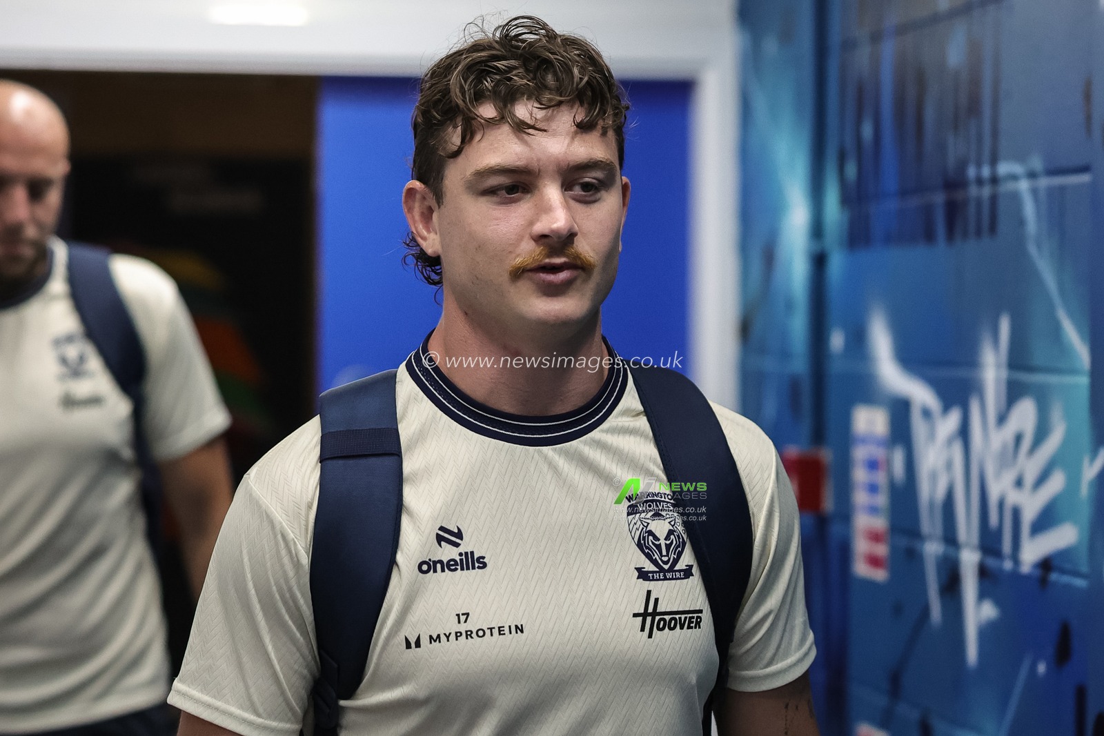 Jordan Crowther of Warrington Wolves arrives during the Betfred Super League round 23 match Warrington Wolves vs York Knights at The Halliwell Jones Stadium, Warrington, United Kingdom on 13 August 2026

(Photo by Mark Cosgrove/News Images)