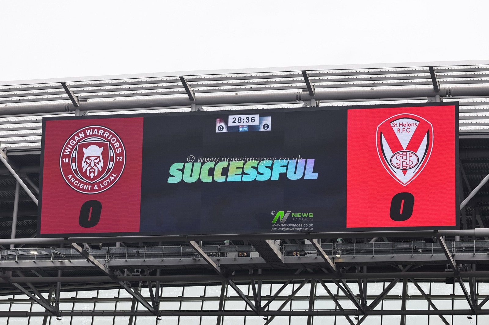 St Helens Captain’s challenge is successful during the Betfred Super League Magic Weekend match Wigan Warriors vs St Helens at Hill Dickinson Stadium, Liverpool, United Kingdom on 05 July 2026

(Photo by Mark Cosgrove/News Images)