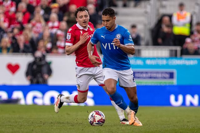 Stockport County's Jack Diamond during the Sky Bet League 1 match Wrexham vs Stockport County at SToK Cae Ras, Wrexham, United Kingdom, 22nd March 2025

(Photo by Nik Mesney/News Images)