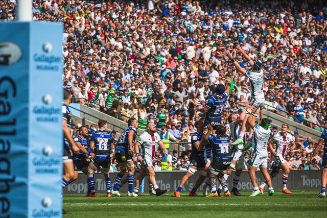 Leicester win a lineout during the Gallagher Premiership Play-off Final 2025 Bath Rugby v Leicester Tigers at Allianz Stadium, Twickenham, United Kingdom, 14th June 2025

(Photo by Craig Evans/News Images)