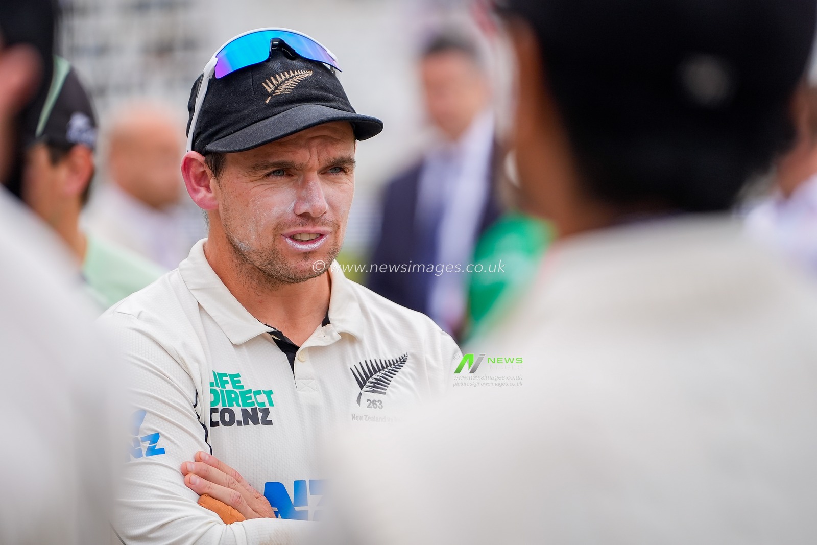 New Zealand captain Tom Latham during the post match presentations during the 3rd Rothesay Test Match Day 5 match England vs New Zealand at Trent Bridge, Nottingham, United Kingdom on 29 June 2026

(Photo by Maynard Manyowa/News Images)