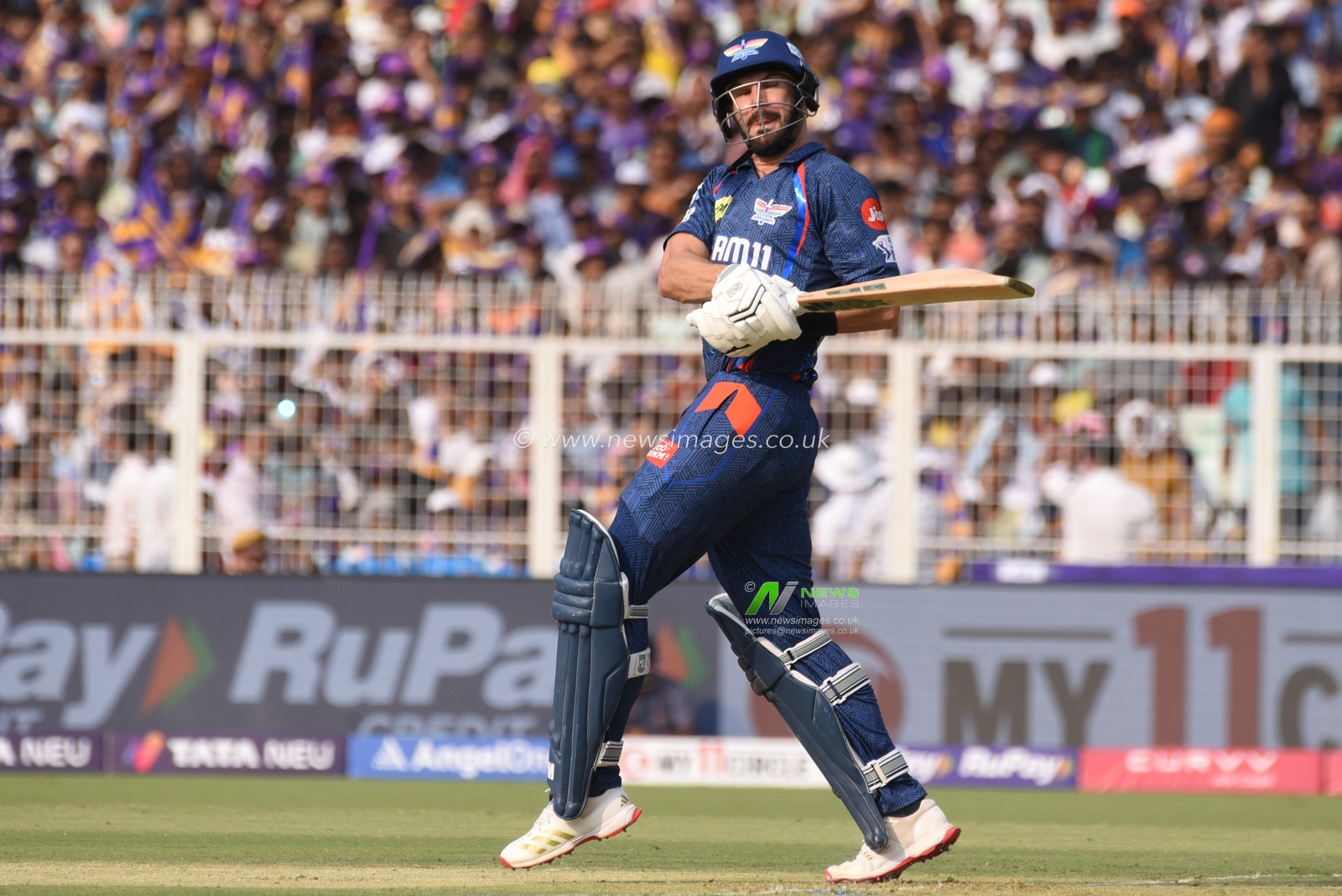 Lucknow Super Giants' Aiden Markram plays a shot at the Indian Premier League (IPL) 2025 cricket match between Kolkata Knight Riders and Lucknow Super Giants, at Eden Gardens, in Kolkata, West Bengal, Tuesday, April 8, 2025. Photo by Debajyoti Chakraborty.(Photo: Debajyoti Chakraborty/News Images)