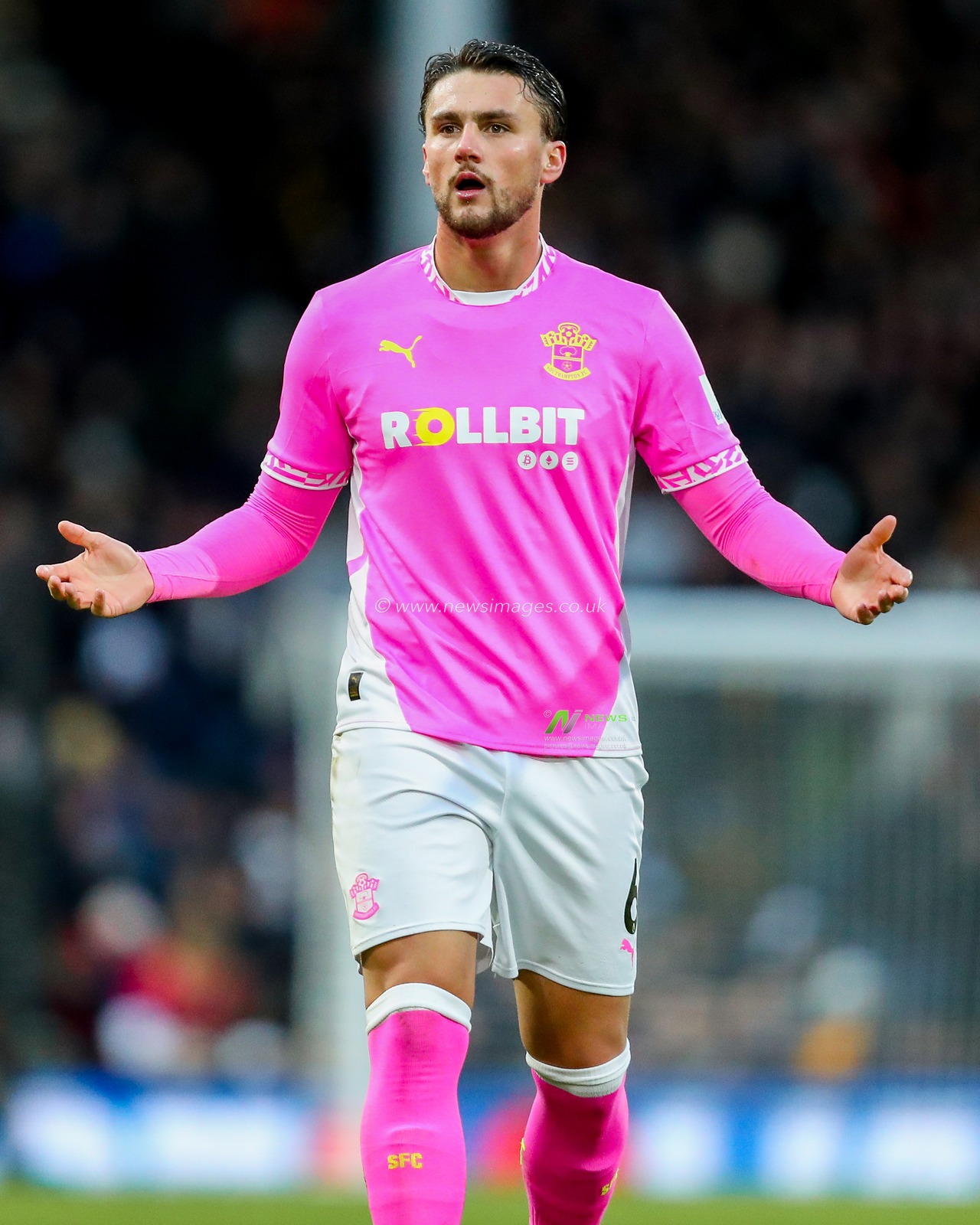 Taylor Harwood-Bellis of Southampton reacts during the Premier League match Fulham vs Southampton at Craven Cottage, London, United Kingdom, 22nd December 2024

(Photo by Izzy Poles/News Images)