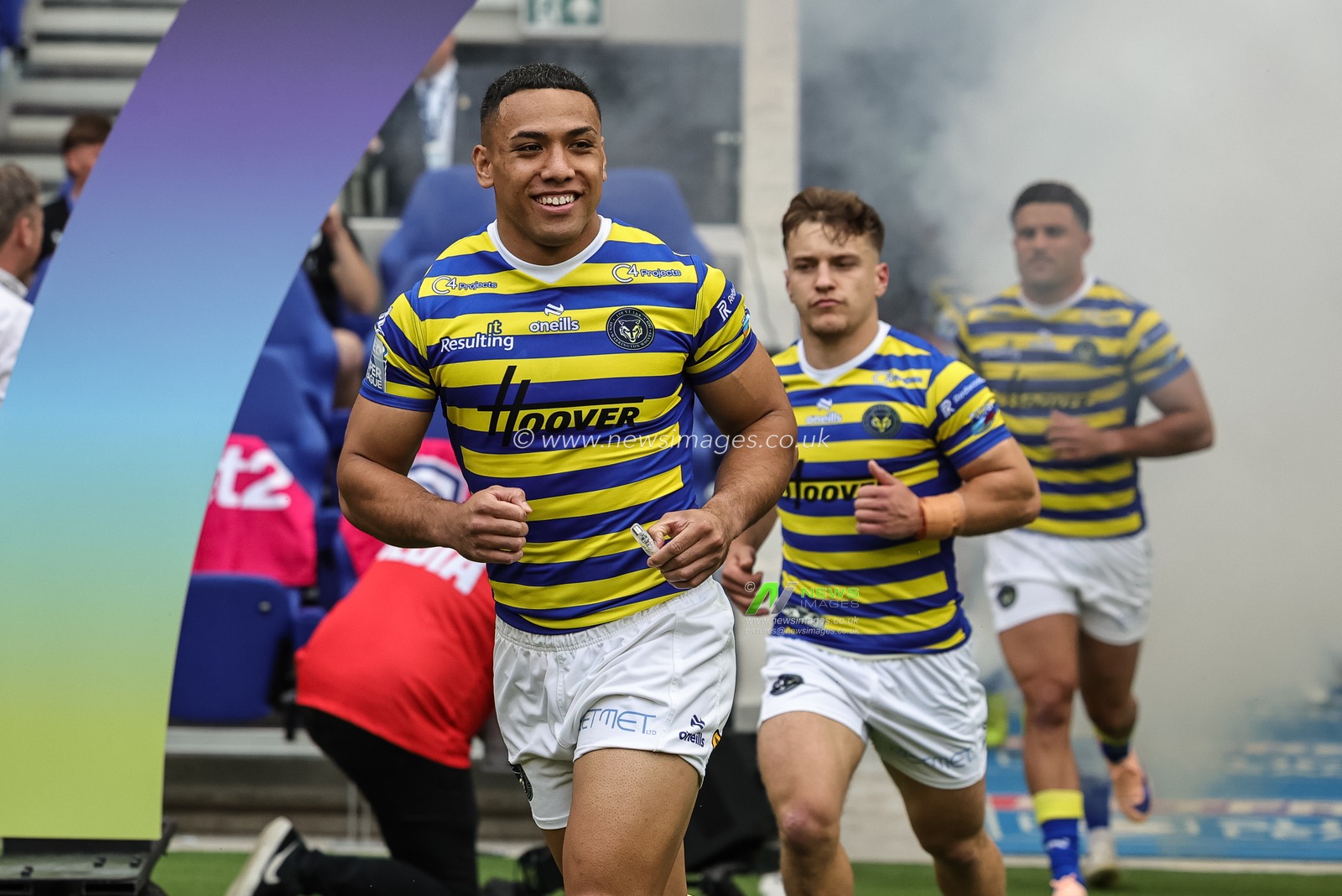 Albert Hopoate of Warrington Wolves during the Betfred Super League Magic Weekend match Leigh Leopards vs Warrington Wolves at Hill Dickinson Stadium, Liverpool, United Kingdom on 04 July 2026

(Photo by Mark Cosgrove/News Images)