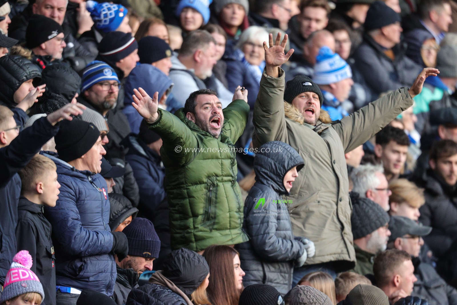 Sheffield Wednesday fans during the Sky Bet Championship match Sheffield Wednesday vs Sheffield United at Hillsborough, Sheffield, United Kingdom, 23rd November 2025

(Photo by Richard Bierton/News Images)

*** GER AUT SUI OUT ***