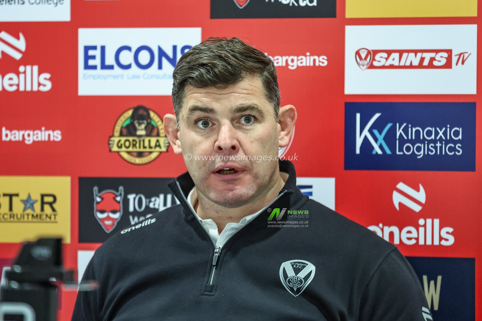 Paul Wellens Head Coach of St. Helens speaks in the post match press conference during the Betfred Super League Round 3 match St Helens vs Leigh Leopards at Totally Wicked Stadium, St Helens, United Kingdom, 1st March 2024

(Photo by Mark Cosgrove/News Images)