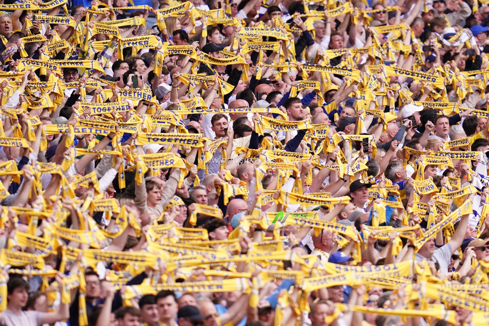 Leeds fans during the Emirates FA Cup Semi-Final match Chelsea vs Leeds United at Wembley Stadium, London, United Kingdom on 26 April 2026

(Photo by Harvey Murphy/News Images)