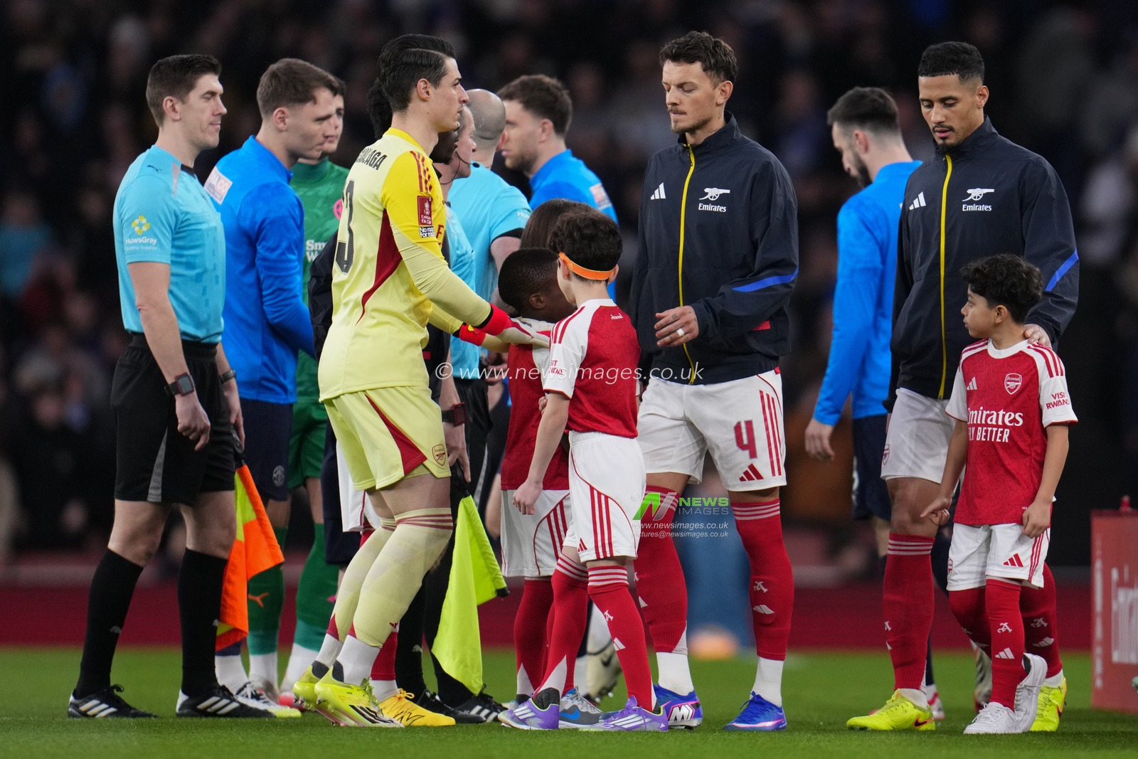 Arsenal players walk out during the Emirates FA Cup 4th round match Arsenal vs Wigan Athletic at Emirates, London, United Kingdom on 15 February 2026

(Photo by Harvey Murphy/News Images)