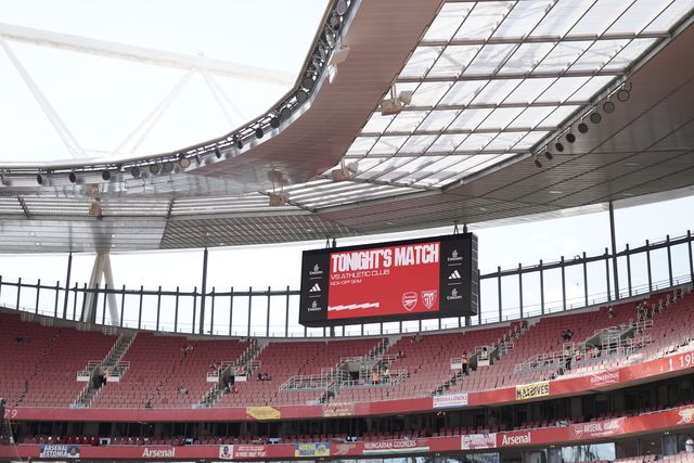 General view of Emirates Stadium ahead of the Pre-season friendly match Arsenal vs Athletic Bilbao at Emirates Stadium, London, United Kingdom, 9th August 2025

(Photo by Harvey Murphy/News Images)