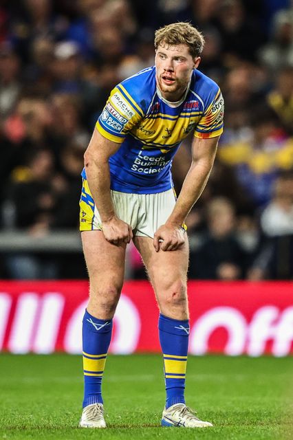 Morgan Gannon of Leeds Rhinos during the Betfred Super League round 26 match Leeds Rhinos vs Catalans Dragons at Headingley Stadium, Leeds, United Kingdom, 11th September 2025

(Photo by Alfie Cosgrove/News Images)