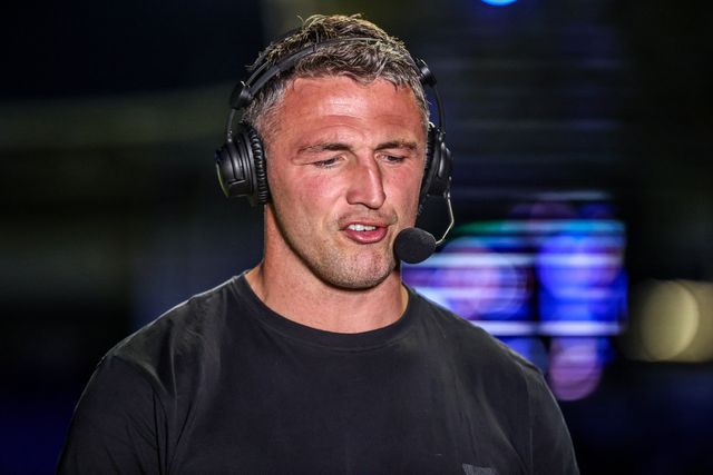 Sam Burgess manager of Warrington is interviewed by Sky Sports Rugby League during the Betfred Super League round 13 match Warrington Wolves vs Hull FC at The Halliwell Jones Stadium, Warrington, United Kingdom on 05 June 2026

(Photo by Alfie Cosgrove/News Images)