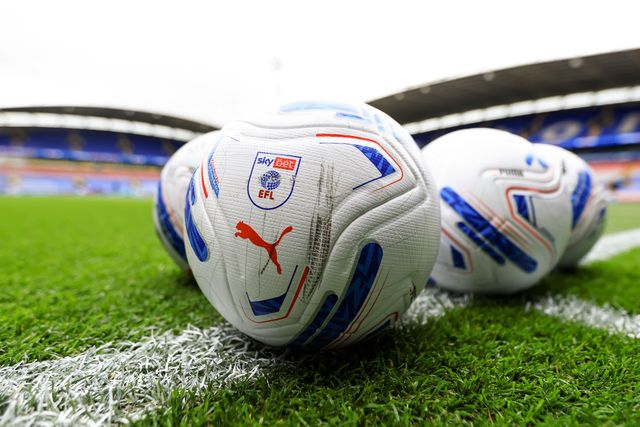 EFL match ball ahead of the Sky Bet Championship match Bolton Wanderers vs Preston North End at Toughsheet Community Stadium, Bolton, United Kingdom on 15 August 2026

(Photo by Jorge Horsted/News Images)