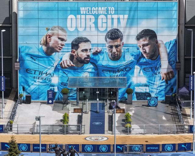 An aerial view of The Etihad Stadium during the Premier League match Manchester City vs Crystal Palace at Etihad Stadium, Manchester, United Kingdom on 13 May 2026

(Photo by Mark Cosgrove/News Images)