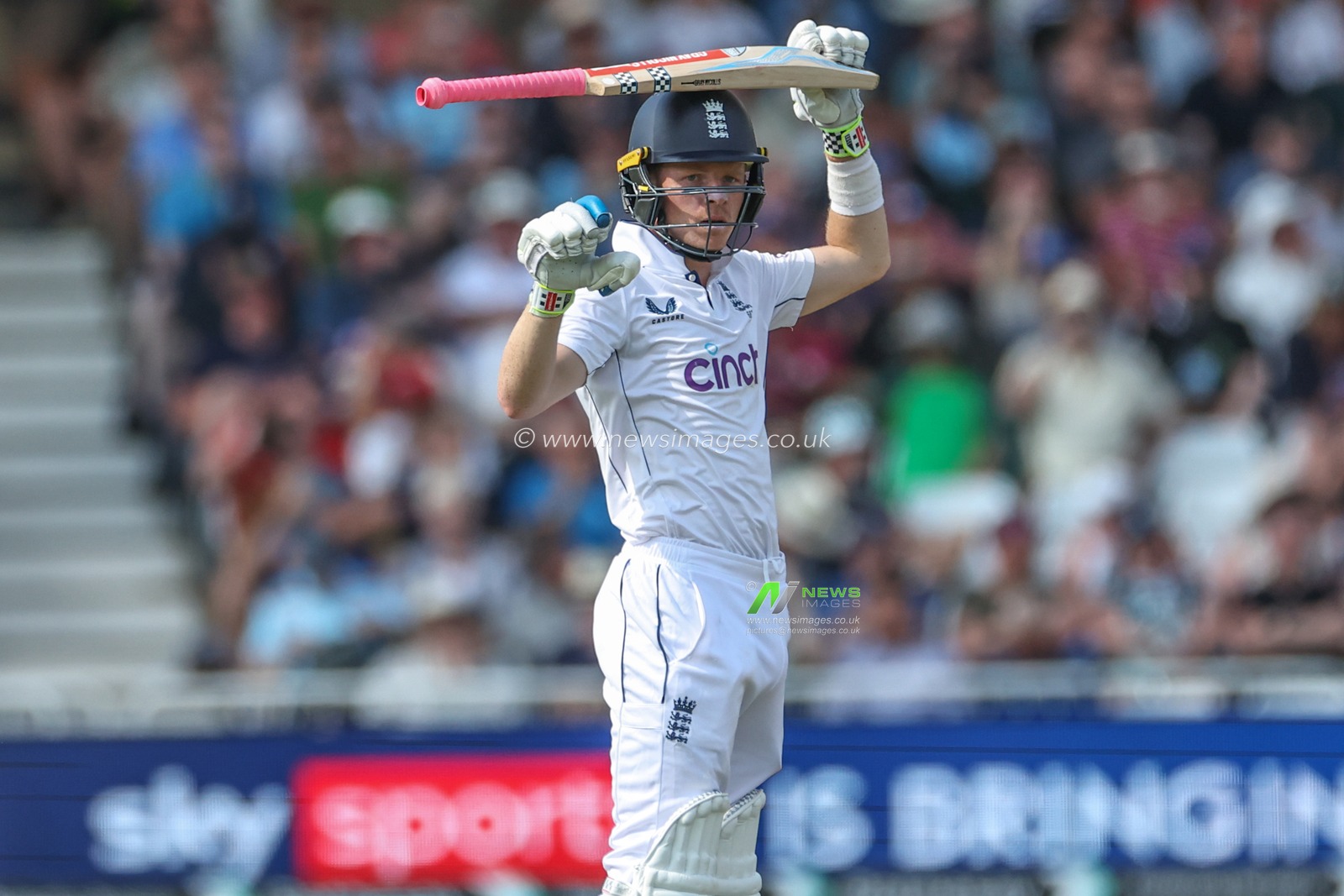 Ollie Pope of England signals back to the bench during the 2nd Rothesay Test Match match England vs West Indies at Trent Bridge, Nottingham, United Kingdom, 18th July 2024

(Photo by Mark Cosgrove/News Images)