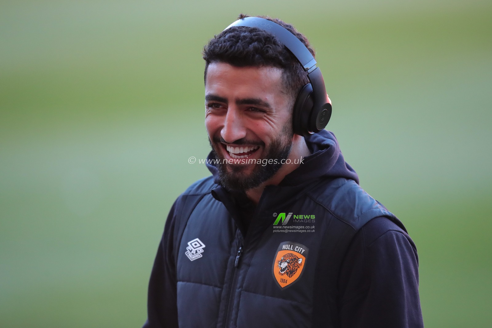 Allahyar Sayyadmanesh #9 of Hull City arrives at The Riverside Stadium ahead of the Sky Bet Championship match Middlesbrough vs Hull City at Riverside Stadium, Middlesbrough, United Kingdom, 19th April 2023

(Photo by James Heaton/News Images)