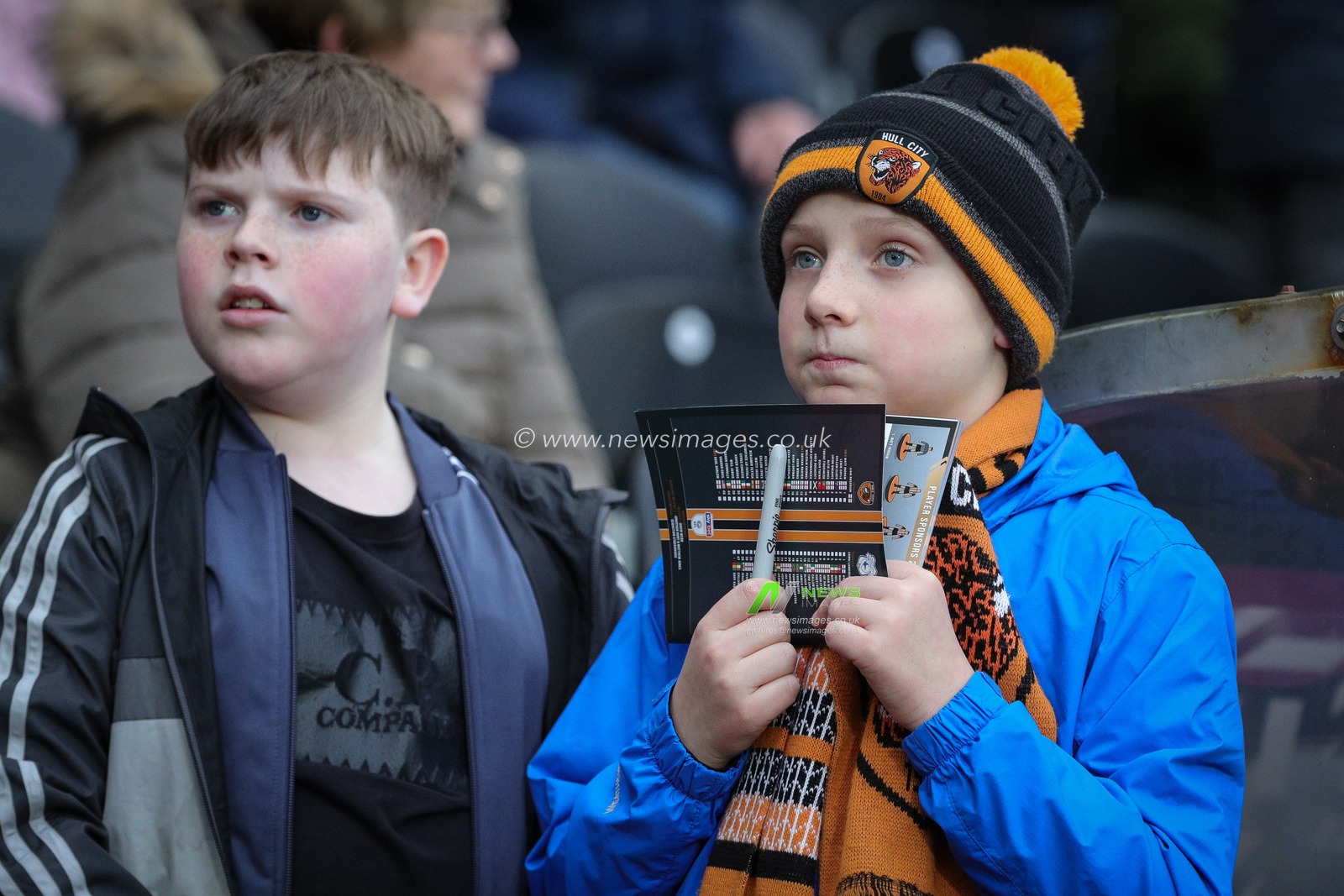 Two excited Hull City supporters ahead of the Sky Bet Championship match Hull City vs Cardiff City at MKM Stadium, Hull, United Kingdom, 4th February 2023

(Photo by James Heaton/News Images)